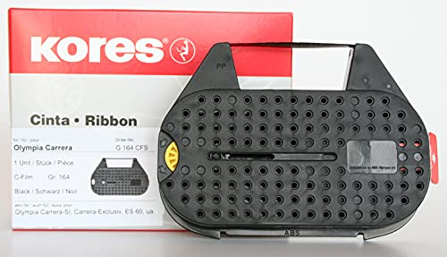 Kores G164CFS kompatibles Farbband für Schreibmaschine, C-Film für Modell Olympia Carrera, schwarz, 4045257616440
