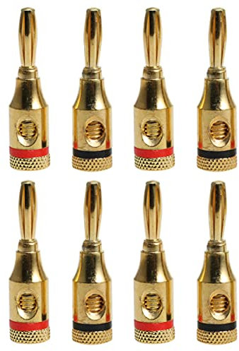 WINOMO 4MM 8pcs cavo diffusori Audio musicale placcati oro filo Banana connettore a spina