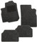 CarFashion BasicRips C03 | Auto Fussmatte in schwarz meliert | Automatte | schwarzer Trittschutz | Schwarze Hochglanz Kettelung | Auto Fussmatten Set ohne Mattenhalter, 4-teilig