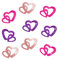 Oblique Unique®100 STK Deko Doppel Herzen im Farbmix Pink, Lila und Rosa Streuteile Scrapbooking Tischdeko Streudeko Hochzeit