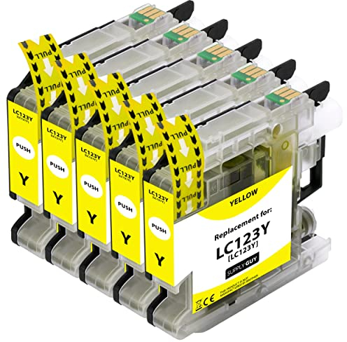 Supply Guy 5 Druckerpatronen kompatibel mit Brother LC123 passend für DCP-J132w DCP-J150 DCP-J152w DCP-J152wr DCP-J172w DCP-J4110dw DCP-J4110w DCP-J552dw DCP-J752dw MFC-J245 MFC-J 470 und weitere