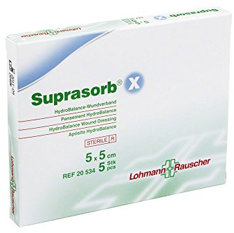 Suprasorb X Hydrobalance Wundverband 5x5 cm, 5 St