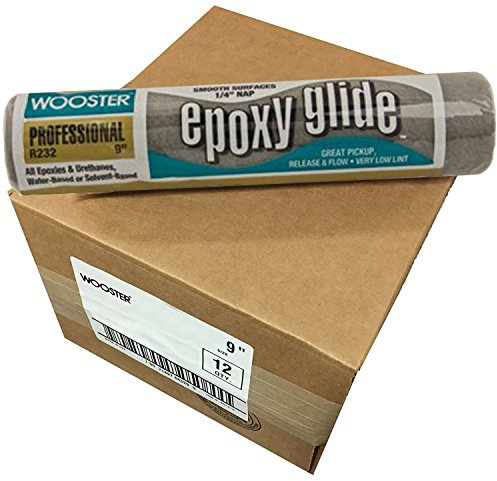 Wooster Brush R232-9 Epoxy Glide Roller Cover, 1/4-Inch Nap, Pack of 12