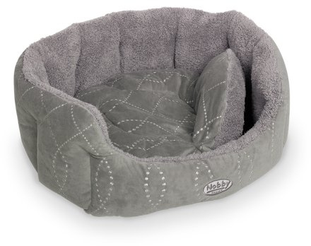 Nobby Komfort Bett oval CENO grau / grau L x B x H: 45 x 40 x 19 cm