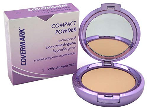 Covermark Cipria Compatta Waterproof Camouflage, Compact Powder Ipoallergenica e Non Comedogenica per Pelle Grassa Acneica, Con Tea Tree Oil e Vitamina E, Colore 01, Formato 10g