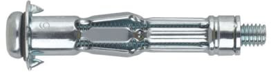 INDEX Fixing Systems IN-CO - Pack de 100 anclajes Indemoll para fijación en elementos huecos, con tornillo (recubrimiento cincado, M6 x 52 mm, diámetro de 10 mm)