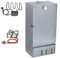 Nischenmarkt Räucherofen/Räucherschrank in Edelstahl + Gasbrenner 2,5kw mit viel Zubehör – 1,2 m hoch, massiv & genietete Premium-Ausführung