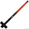 Sledge Hammer - Long Handle Grip with Fibreglass Rubber Shaft Heavy Duty DIY Hardware | Heavy Construction Building | Shock Absorbing Handle (10lb)