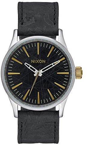 Nixon Unisex-Armbanduhr Sentry 38 Analog Quarz Leder A377-2222-00