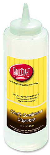 Tablecraft Plastic Squeeze Bottle, 12-Ounce (H112C-1WL)