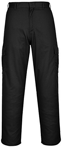 Portwest Mens Combat Work Trousers (32R) (Black)