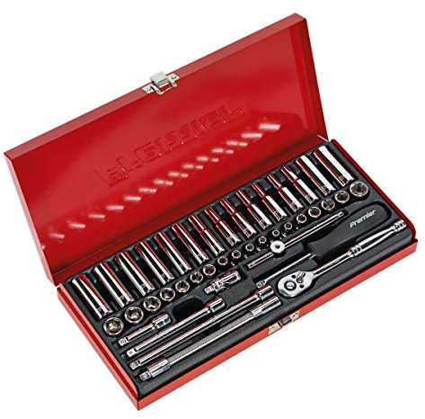 Sealey Ak690 Socket Set 41Pc 1/4Sq Drive 6Pt Walldrive - Duometric