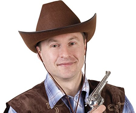 Alsino Cowboyhüte Karneval Damen Herren Cowboyhut Faschingshut Karnevalshut, wählen:Cowboyhut braun 04097