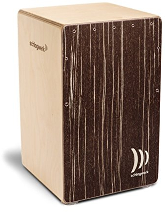Schlagwerk CP585 Cajon Super Agile Cappuccino - individuell und stufenlos einstellbare Snare Technologie - fetter Bass, brilliante Snare, kraftvolle Slaps - inklusive Sitzkissen - Made in Germany