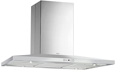 Teka DSB 985 ISLAND - Campana de Techo, 4 Lámparas LED, Panel Interior de Fácil Limpieza, Mandos Electrónicos, 3 Velocidades + Intensiva, Color Acero Inoxidable