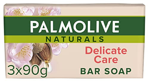 Palmolive Naturals Jabón, Leche de Almendras, 3 Unidades