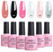 AIMEILI UV LED Gellack mehrfarbig ablösbarer Gel Nagellack Gel Nail Polish Set - 6 x 10ml - Kit Nummer 1