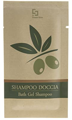 PRESENT-MORE - Shampooing douche 15 ml Beauty Oil - Lot de 250 pièces - Shampooing douche unidose sans allergènes - Parfum Tahitian - Idéal pour hôtel et B & B