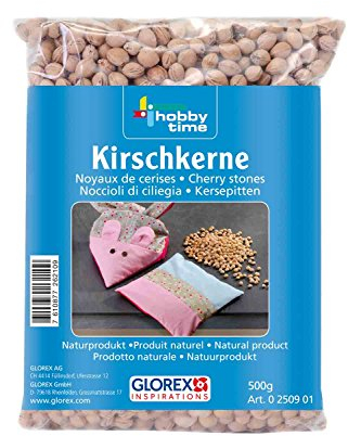 Glorex 0 2509 01 - Kirschkerne, 500 g, gewaschenes Naturprodukt, ideal für Kirschkernkissen, kann erwärmt werden, Braun