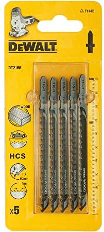 DeWalt DT2166QZ Lames de scie sauteuse pour manche en bois en T HCS T144D (Lot de 5) (Import Grande Bretagne) Multicolore