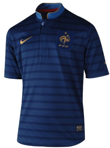 Nike Jungen Trikot FFF France Home Replica Jersey, Meteor Blue/Jersey Gold, XL, 449669-405