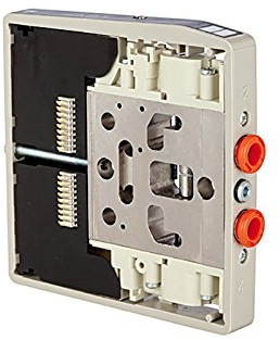 RIEGLER 106687-O 6 Ventilscheibe HDM, Anschluss 6 mm, 5/3-Wege Mitte geschlossen, 1Stk