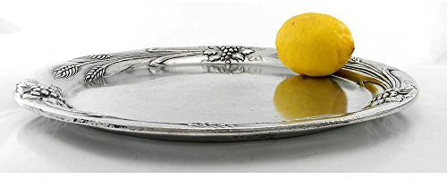 Platzteller aus Zinn mit Ähre handgefertigt