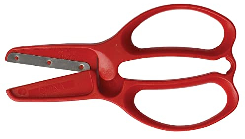 Fiskars Lernschere für Kinder im Vorschulalter, Ab 3 Jahren, Zum Schneiden von Papier, Länge: 11 cm, Für Rechts- und Linkshänder, Rostfreie Stahl-Klinge/Kunststoff-Griffe, Rot oder Blau (Zufallslieferung), 1003855