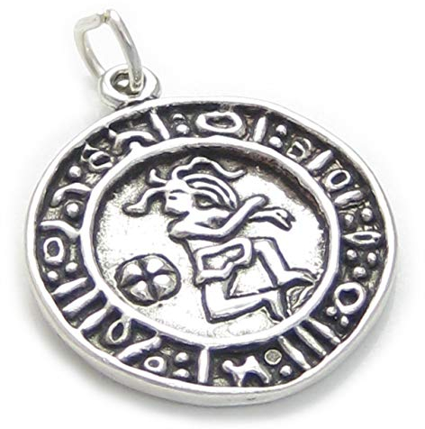 Maya Maya Coin Disc Icon Sterling Silber Charm .925 x 1 Maya Charms