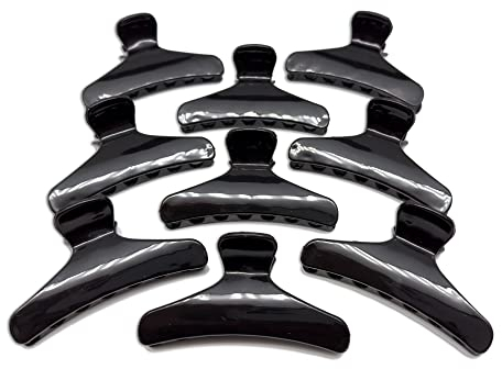 COSE DI DONNA® 9 pinze pinzoni mollette per capelli (Nere)