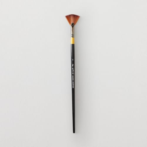 Daler-Rowney System3 Acrylic Brush, Stiff Synthetic Hair, Long Handle, Fan, 4