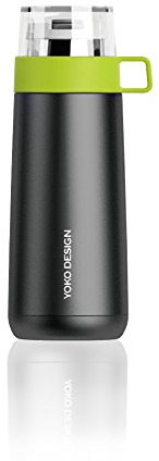 YOKO DESIGN Thermo Mug 350 ML Acier Inoxydable Gris/Vert