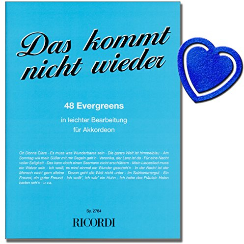 Das kommt nicht wieder - Akkordeon Noten [in leichter Bearbeitung von Charles Vanberg] mit herzförmiger Notenklammer -