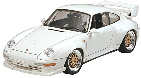 Tamiya Porsche Fahrzeug 300024247 911GT2 Club Sport/Straßenversion Automodell Bausatz 1:24, Unlackiert, Mittel