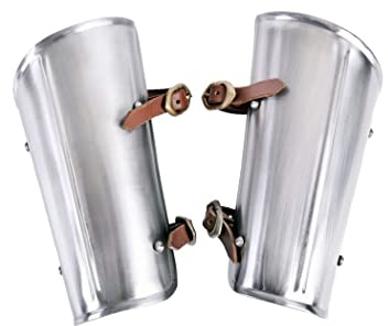Battle-Merchant Armschienen aus Stahl 1,2 mm, Paar | Authentische Armschützer, Mittelalter Armstulpen, Plattenrüstung, Rüstung, für Reenactment, LARP & Historische Darstellungen