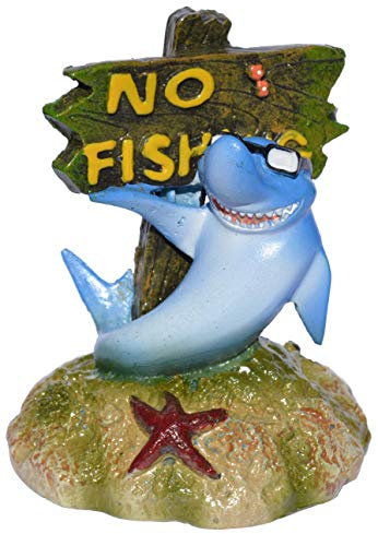 Supa Sign, Shark Aquarium/Fish Tank Ornament, Resin, Assorted