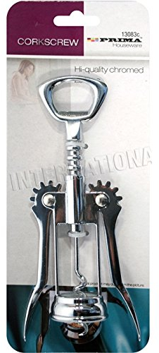 Stainless Steel Wine Bottle Opener Corkscrew - Beer Lid Waiter, Accessory, Hand Tool Gift | Kitchen Decor Chrome | Bottles Cork Remover
