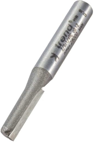 Trend Single Flute Cutter, 6.3mm Diameter x 19mm Cut, 1/4 Inch Shank