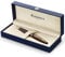 Waterman Carène Kugelschreiber | Marine Amber mit Clip aus 23-karätigem Gold | mittlere Schreibspitze | blaue Tinte | Geschenkbox