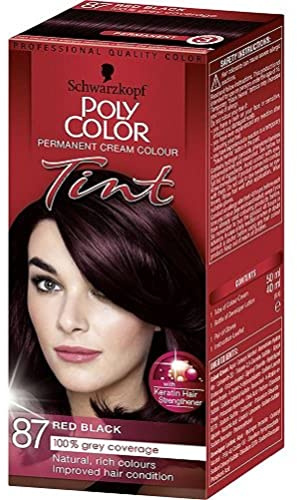 Schwarzkopf Poly Color Tint 87 Red Black (Pack of 3)