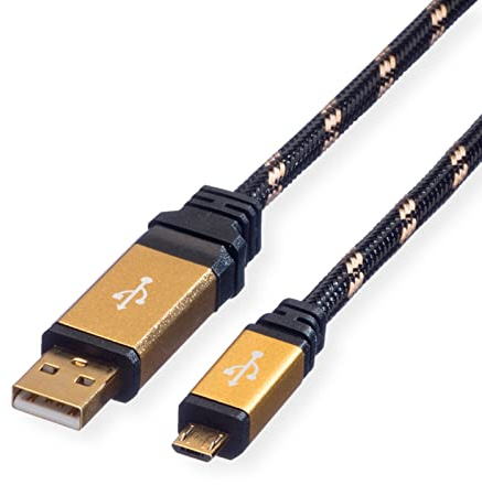 ROLINE GOLD USB 2.0 Kabel, Typ A ST - Micro B ST, 0,8 m