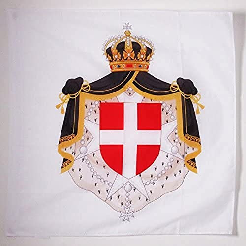 AZ FLAG Bandiera Stemma Ordine di Malta 90x90cm - Bandiera Blasone San Giovanni di GERUSALEMME 90 x 90 cm Foro per Asta