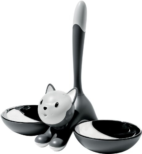 Alessi TIGRITO Katzennapf , grau