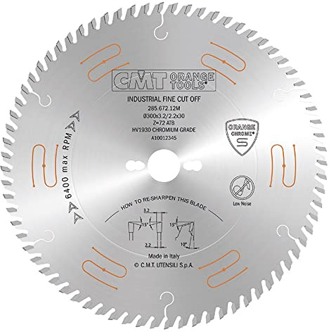 KREISSÄGEBLATT AUS CHROM 300X3.2/2.2X30 Z=72 10° ATB 285.672.12M