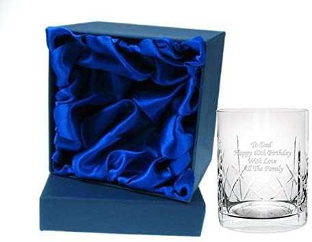 Engraved/Personalised 10oz Crystal Whisky Glass in Silk Gift Box from CR8 A GIFT For 18th/21st/30th/40th/50th/60th/65th/70th/80th/90th Birthday/Mum/Nan/Dad/Grandad