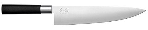 KAI Wasabi Black Kochmesser 23,0 cm Klingenlänge - rostfreier 6A/1K6 Edelstahl poliert 58 (±1) HRC - schwarzer Polypropylen Griff - Chef Messer Küchenmesser - Made in Japan