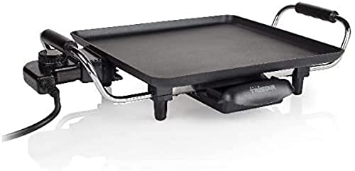 Tristar BP-2958 Grillplatte Geeignet für den Campingeinsatz Mit Thermostat Schwarz 28cm x 28cm