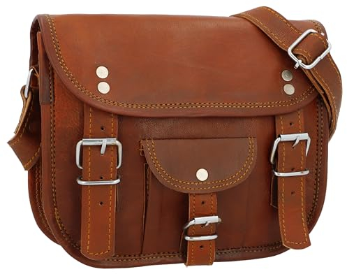 Gusti Sac Cuir Emilia 7 à main en cuir Sac à bandoulière Vintage Marron
