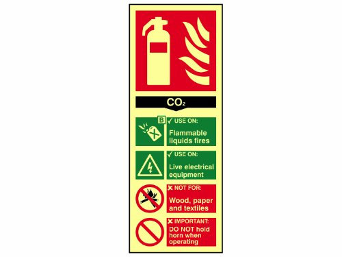 Scan Fire Extinguisher Composite CO2 Sign