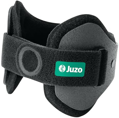 JuzoPro Epi Epikondylitisspange, anpassbare Ellenbogenspange zur Schmerzlinderung bei Tennisarm & Golferarm, rechts & links tragbar, anthrazit